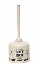 Eagle 5 gal Cigarette Receptacle, 33 in Height, 12 in Base Dia., Metal, Tan - 1200BEIGE