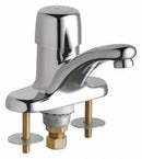 Chicago Faucets Chrome, Low Arc, Bathroom Sink Faucet, Manual Faucet Activation, 0.50 gpm - 3400-ABCP