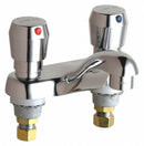Chicago Faucets Chrome, Low Arc, Bathroom Sink Faucet, Manual Faucet Activation, 1.00 gpm - 802-V665ABCP