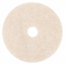 3M 21 in Non-Woven Polyester Fiber Round Burnishing Pad, 1500 to 3000 rpm, Peach, 5 PK - 3200