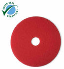 3M 20 in Non-Woven Polyester Fiber Round Buffing and Cleaning Pad, 175 to 600 rpm, Red, 5 PK - 5100