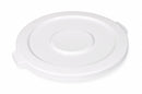 Rubbermaid BRUTE Series, Trash Can Top, Round, Flat, 44 gal, White - FG264560WHT