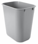 Rubbermaid 3 gal Rectangular Wastebasket, Plastic, Gray - FG295500GRAY