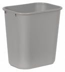 Rubbermaid 7 gal Rectangular Wastebasket, Plastic, Gray - FG295600GRAY