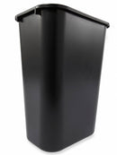 Rubbermaid 10 gal Rectangular Wastebasket, Plastic, Black - FG295700BLA