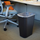 Rubbermaid 10 gal Rectangular Wastebasket, Plastic, Black - FG295700BLA