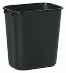 Rubbermaid 3 gal Rectangular Wastebasket, Plastic, Black - FG295500BLA
