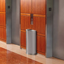 Rubbermaid 12 gal Half-Round Fire-Resistant Trash Can, Metal, Silver - FGSO12SSSPL