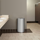 Rubbermaid 12 gal Half-Round Fire-Resistant Trash Can, Metal, Silver - FGSO12SSSPL