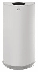 Rubbermaid 12 gal Half-Round Fire-Resistant Trash Can, Metal, Silver - FGSO12SSSPL