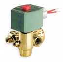 Redhat 120V AC Brass Quick Exhaust Solenoid Valve, Normally Open, 1/4" Pipe Size - 8321G003