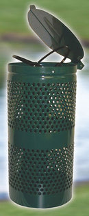 Dogipot 10 gal Round Pet Waste Container, Metal, Green - 1206