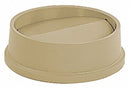 Rubbermaid Untouchable Series, Trash Can Top, Round, Swing, 22 gal, Tan - FG267200BEIG
