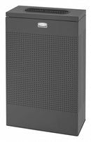 Rubbermaid 13 gal Rectangular Fire-Resistant Trash Can, Metal, Black - FGSR14EPLTBK
