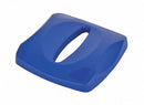 Rubbermaid Untouchable Series Paper Slot Recycling Top, Square, Dome, 23 gal, Blue - FG269000BLUE