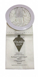 Tough Guy Vacuum Bag, Paper, 2-Ply, Standard Bag Filtration Type, For Vacuum Type Backpack Vacuum - 3ZJH7