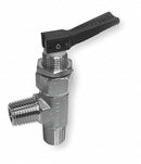 Ham-Let Ball Valve, Brass, Angle, 1-Piece, Pipe Size 1/4 in, Connection Type MNPT x MNPT - H-1280-B-N-1/4-A