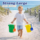 6 Pack Beach Buckets With Shovels – 7.5" Sand Pails & Shovels