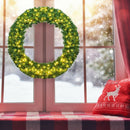 48 Inch Pre-Lit Cordless Artificial Christmas Wreath