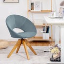 Swivel Accent Chair With Oversized Upholstered Seat for Home Office-Gray