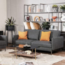 Modern Loveseat With Comfy Backrest Cushions-Gray