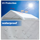 Replacement Cover for 12 x 20-Feet 8 Legs Carport Shelter with Rings, White (Frame & Top Cover Not Included)