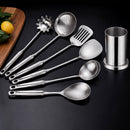 7-Piece Stainless Steel Kitchen Utensil Set With Holder – Durable, Modern Cooking Tools
