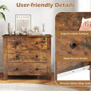 3 Drawer Dresser Chest of Drawers Bedside Table-Rustic Brown