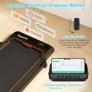3 in 1 Folding Treadmill With Remote Control and LED Display-Red