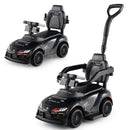 3-in-1 Toyota Licensed Foot-to-Floor Stroller Sliding Walking Toy-Black
