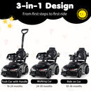 3-in-1 Toyota Licensed Foot-to-Floor Stroller Sliding Walking Toy-Black