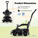3-in-1 Toyota Licensed Foot-to-Floor Stroller Sliding Walking Toy-Black