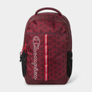 Center Backpack - Dark Red Logo AOP