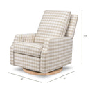 Electronic Swivel Glider Recliner - Tan Gingham