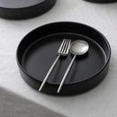 Celina 12-Piece Stoneware Dinnerware Set, Service for 4, Black