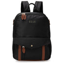 18L Luxe Journey Twill and Vegan Leather Backpack - Black