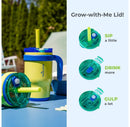 14oz 2pk Coldee Kids Mugs with Spill-Proof Straw - Lime Green