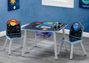 Kids Wood Table and Chair Set with Storage - Blue