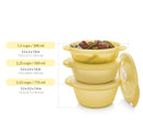 6-Piece Store, Serve and Go Bowl Food Storage Set - Yellow