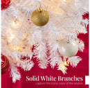 Pre-Lit Premium Hinged Artificial Christmas Tree - White