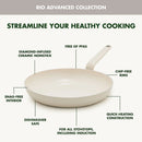 Rio Advanced 2pc (10" and 12") Ceramic Nonstick Fry Pan Set - Cream