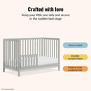 Universal Convertible Crib Toddler Guard Rail - Gray