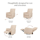 Cali Flange Recliner and Swivel Glider - Chai Shearling