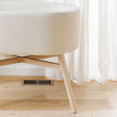 Modern Classic Ivory Leather Bassinet