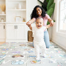 77"x71" Extra Large Alphabet Play Mat - Grey