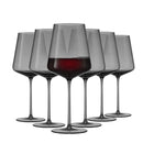 Sidney 562 mL (19 oz.) Red Wine Glass Set, 6-pack - Black