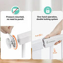 Extra Wide Baby Gate for Stairs and Doorways - White