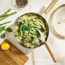 3qt Nonstick Ceramic Coated Aluminum Sauce Pan - Cream
