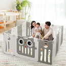 14-Panel Baby Playpen - Beige