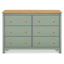 Shea 6-Drawer Dresser - Light Sage and Honey